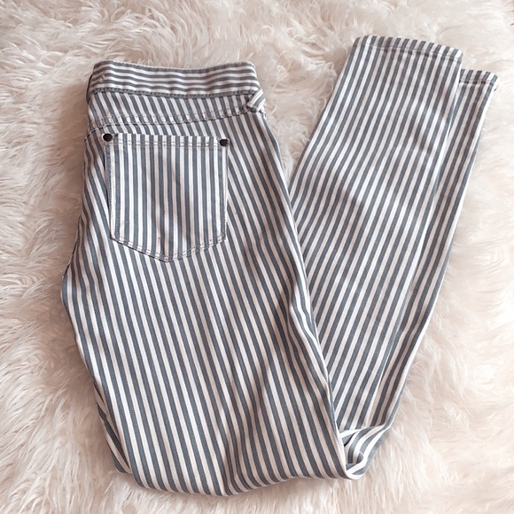 Free People low rise Striped Skinny Jeans - Picture 6 of 7